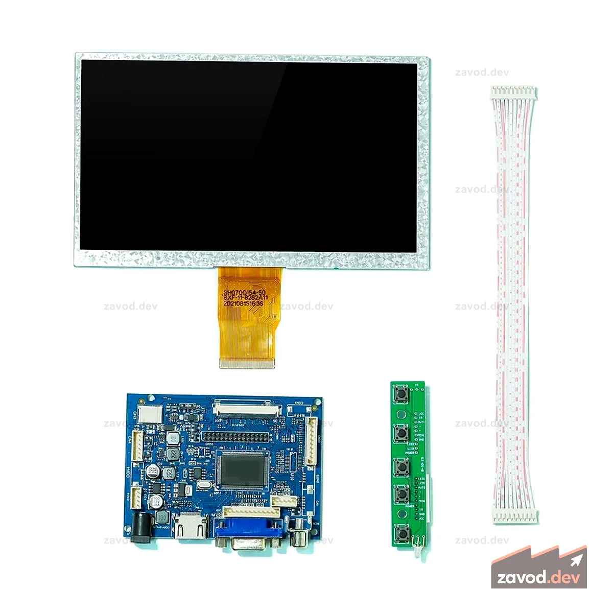 7-дюймовый TFT-дисплей 1024x600 для Raspberry Pi B+ Pcduino Banana Pi