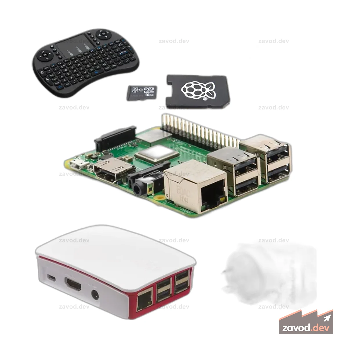 Комплект медиацентра Raspberry Pi 3