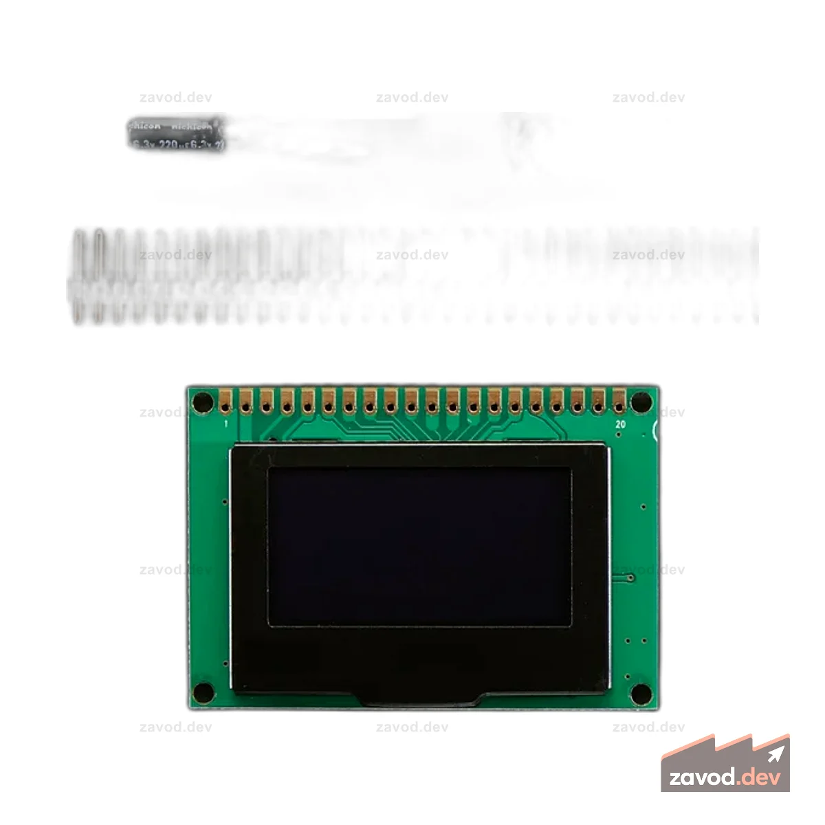 Комплект модуля графического OLED-дисплея монохромный 1,54 128x64
