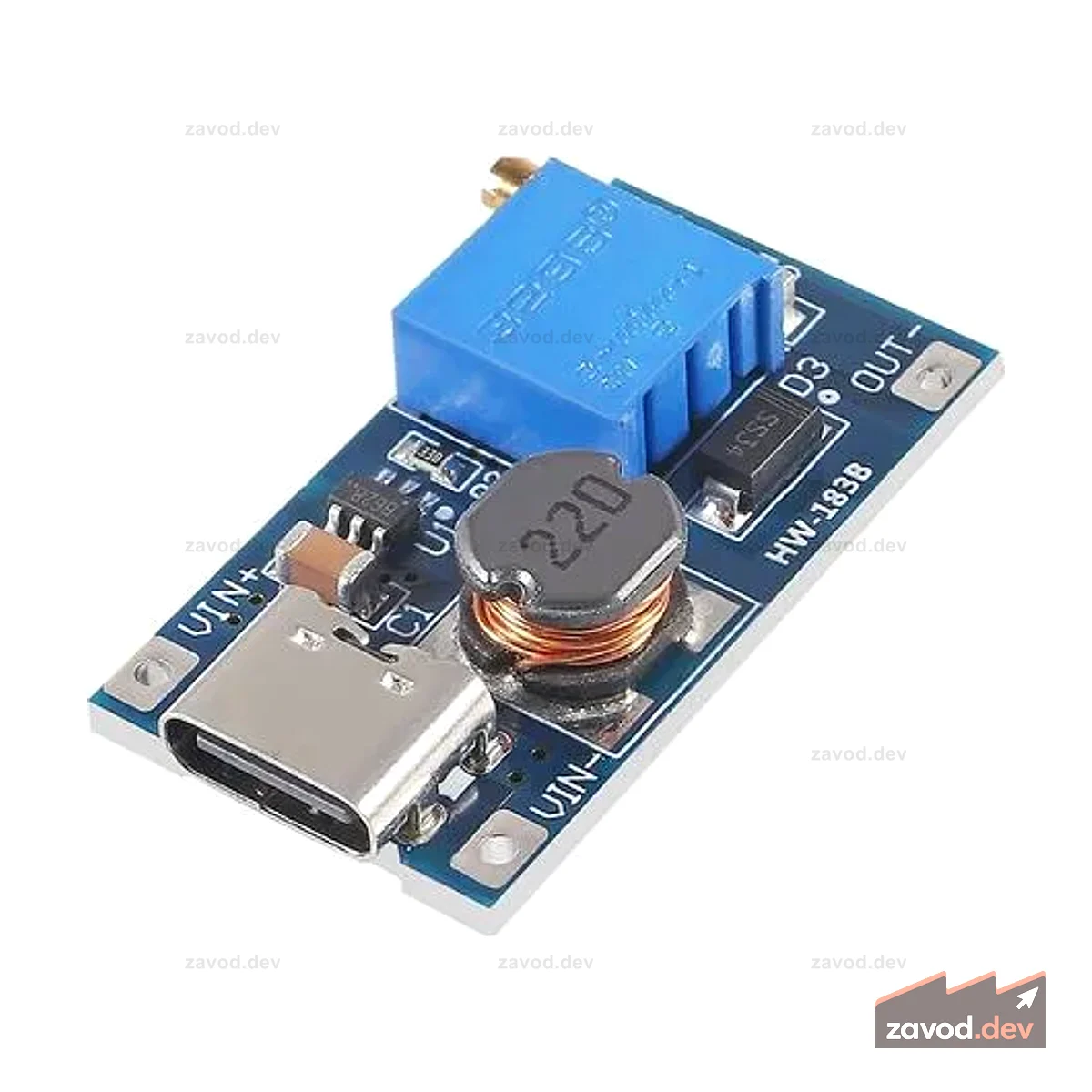 HKD DC/DC BOOS MOD+USBC 2-24V 2A