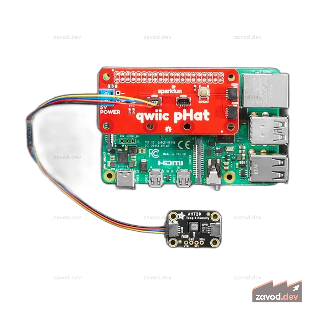 SparkFun Qwiic pHAT v2.0 для Raspberry Pi - STEMMA QT / Qwiic