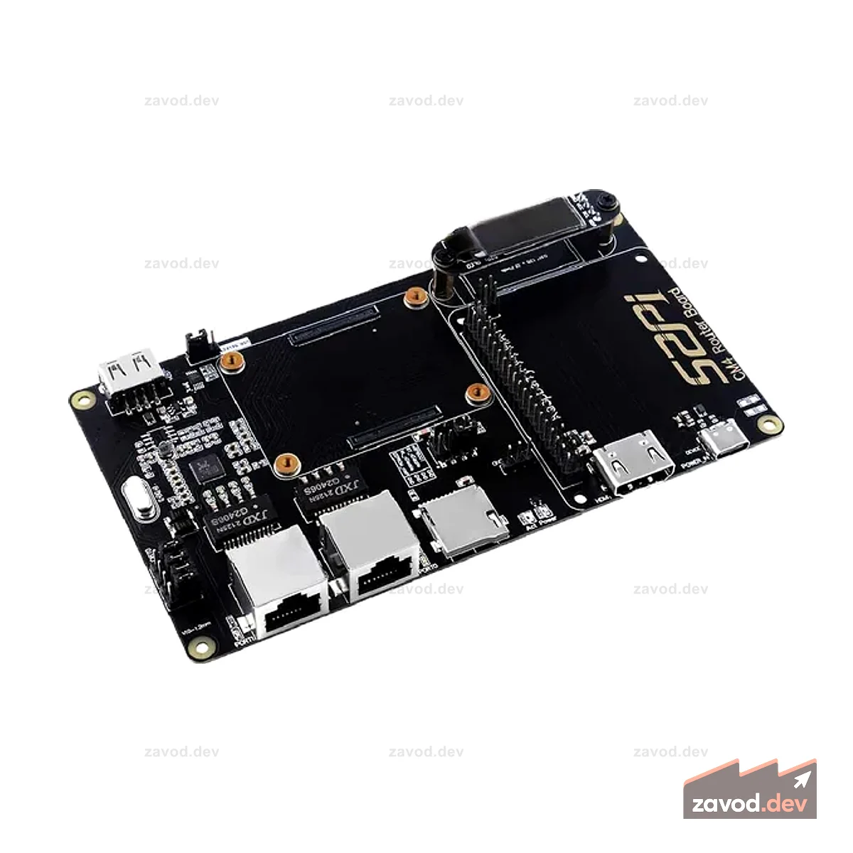 Плата маршрутизатора Raspberry Pi для модуля CM4 (с двумя полноскоростными гигабитными сетевыми портами, низкой стоимостью, Wi-Fi и работой в качестве маршрутизатора с Openwrt)