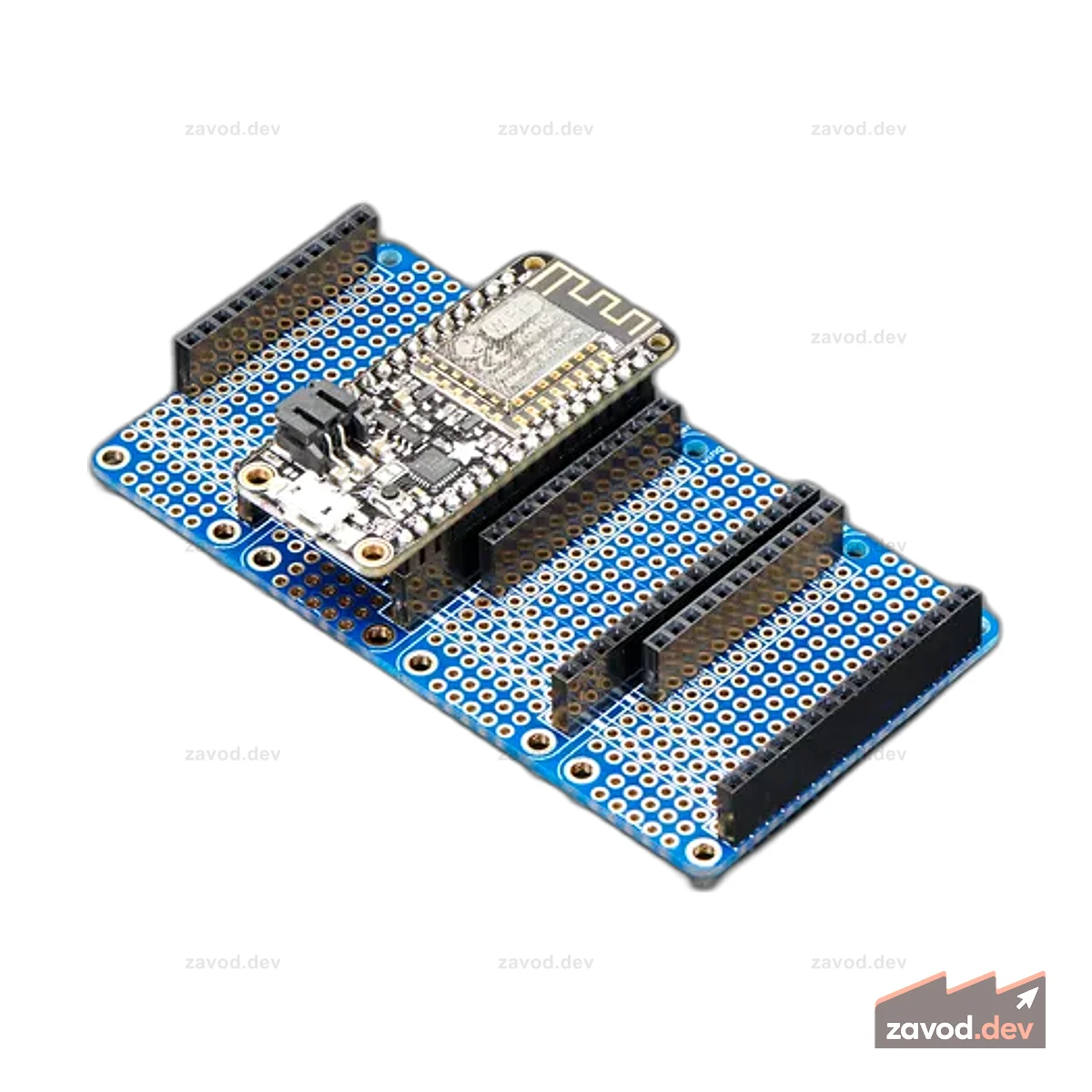 Комплект Adafruit Quad Side-By-Side FeatherWing с жатками