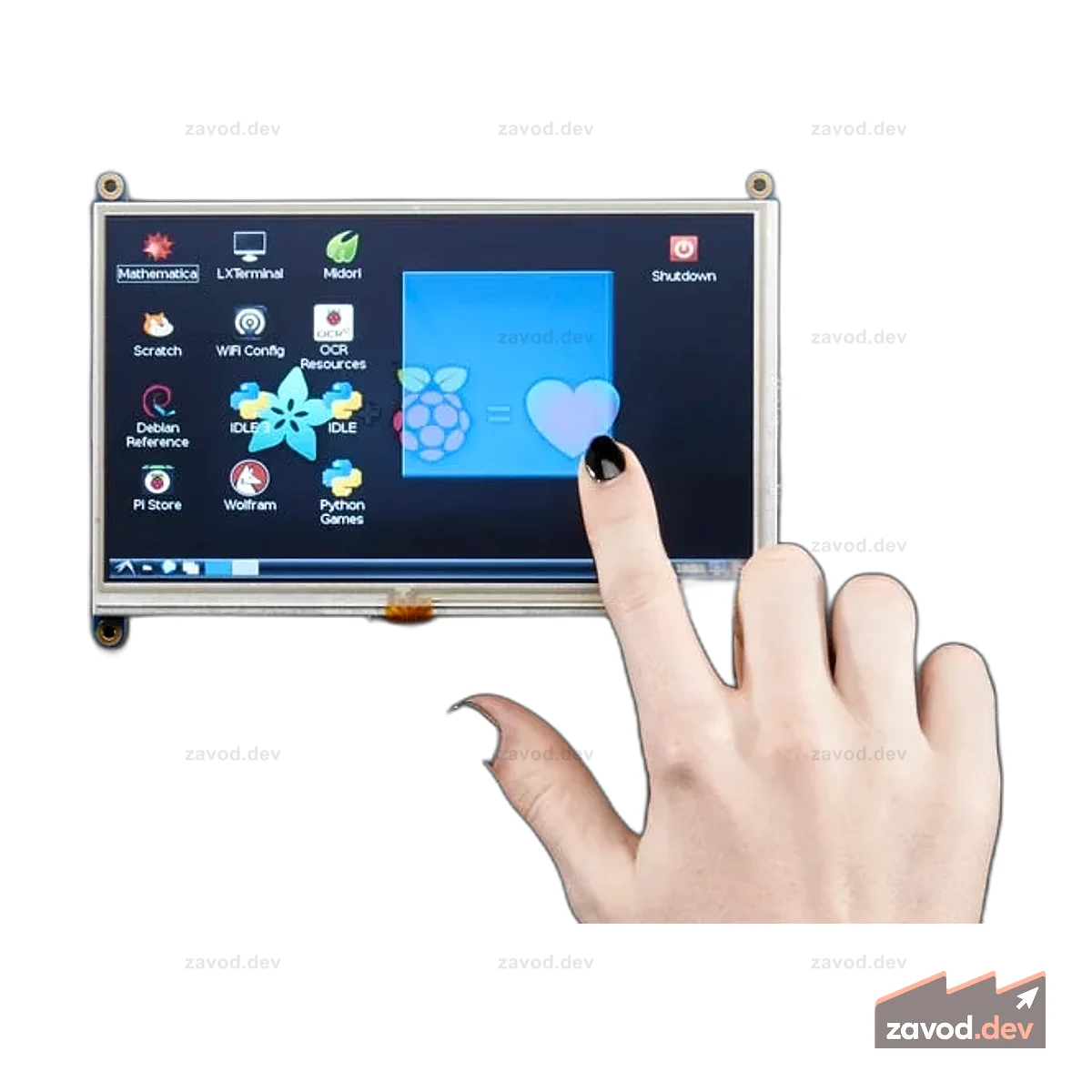 Рюкзак с дисплеем 7 дюймов, 800x480, HDMI, с сенсорным экраном