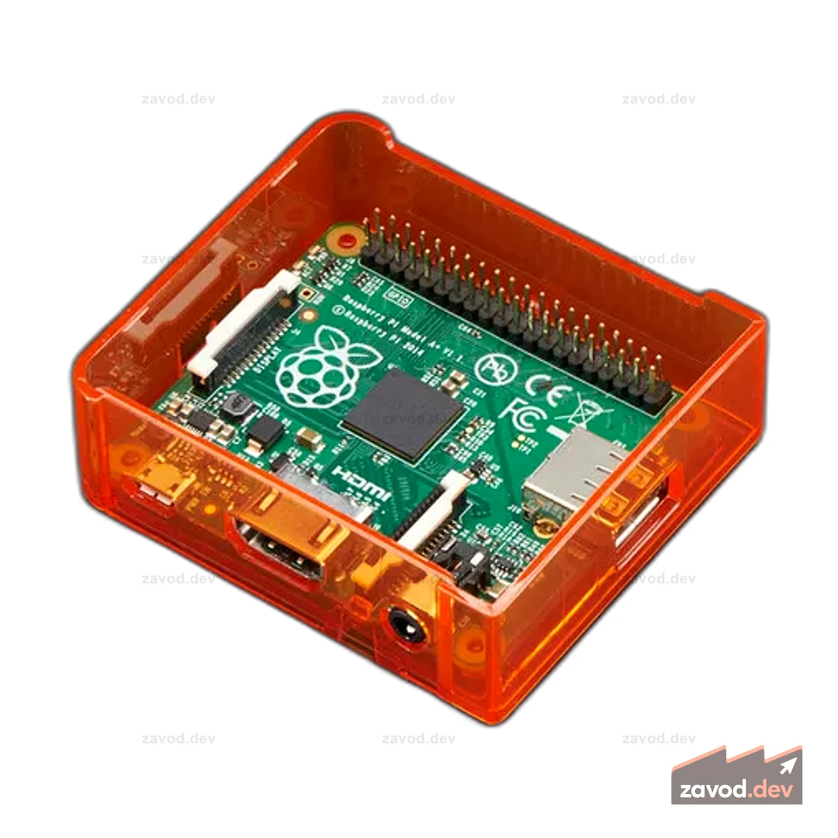 Pi Model A+ — оранжевый
Основание корпуса