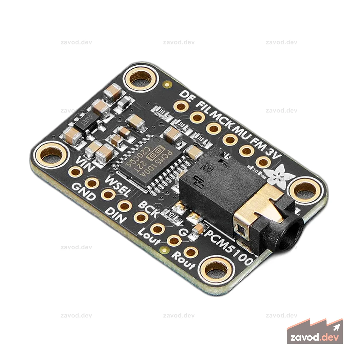ЦАП Adafruit PCM5100 I2S с линейным выходом - соотношение сигнал/шум 100 дБ