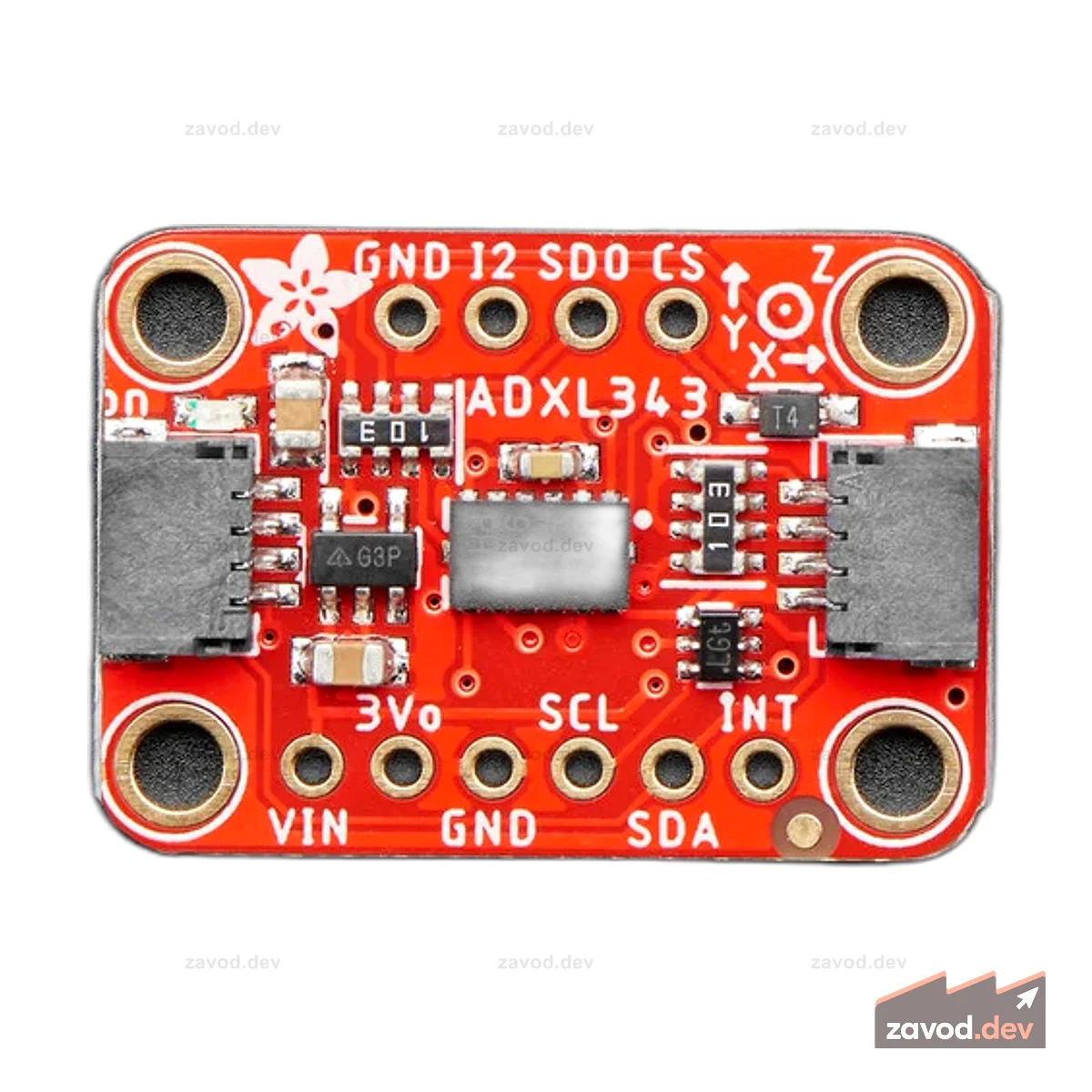 ADXL343 - Трехосевой акселерометр (+-2g/4g/8g/16g) с I2C/SPI STEMMA QT / Qwiic