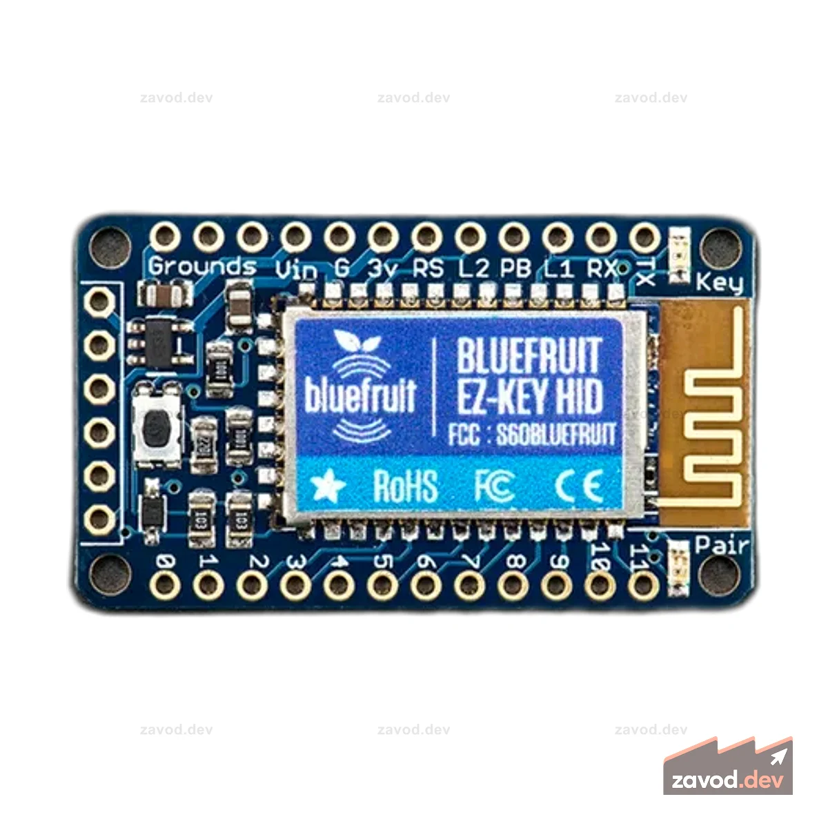 Bluefruit EZ-Key — Bluetooth-контроллер HID-клавиатуры с 12 входами [v1.2]