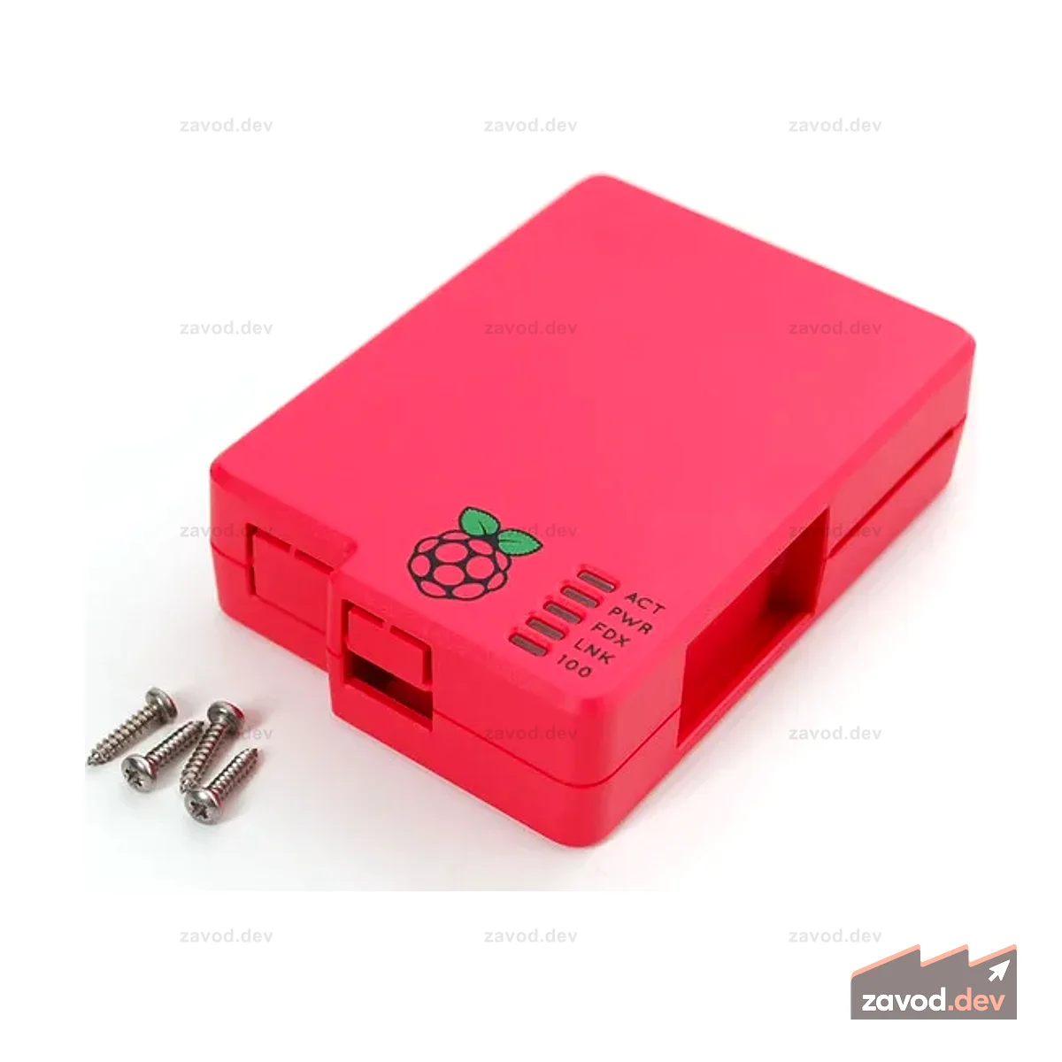 Корпус малинового цвета для компьютеров Raspberry Pi Model B