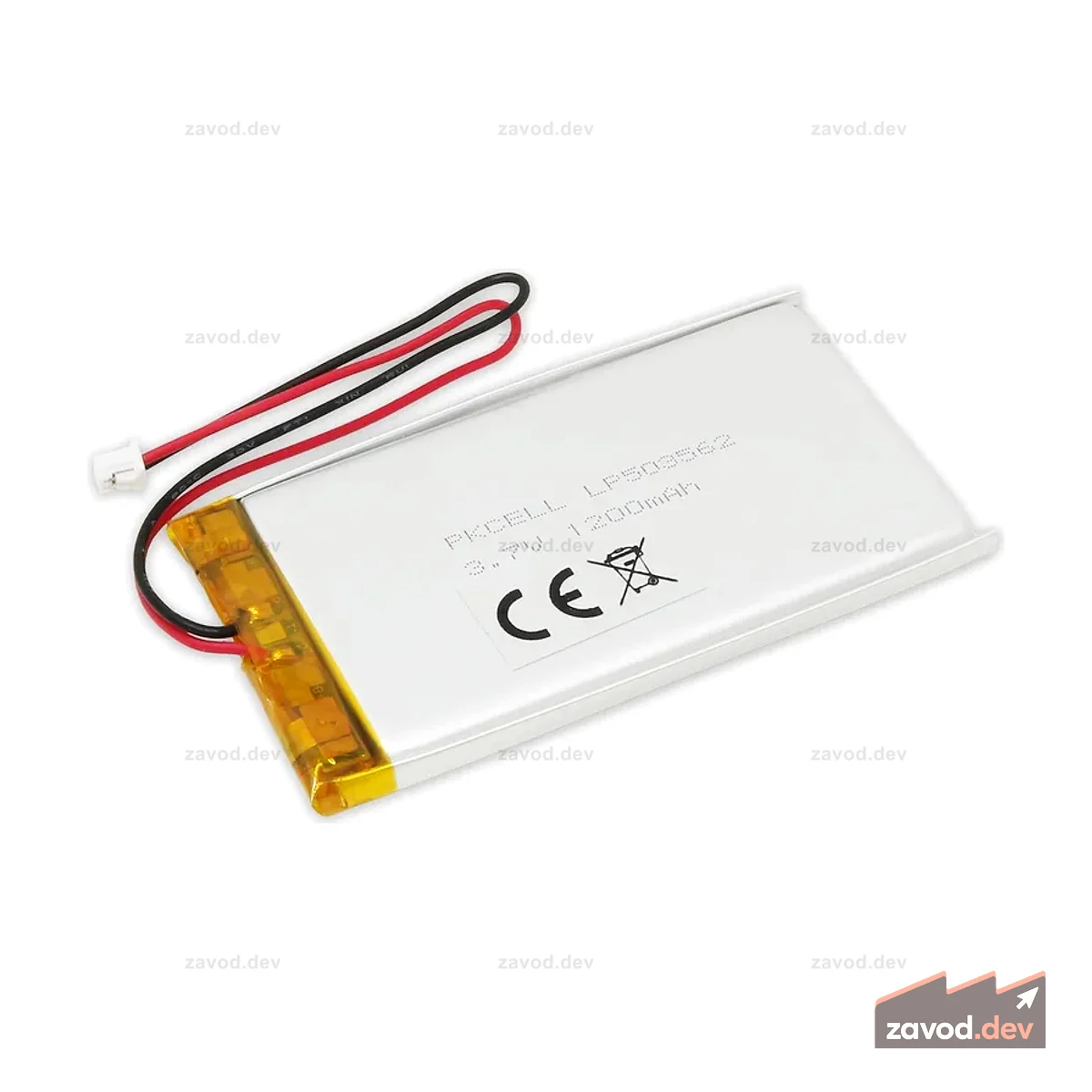 LiPo аккумулятор, 1200 мАч, 3,7 В, разъем PicoBlade 1,25 мм