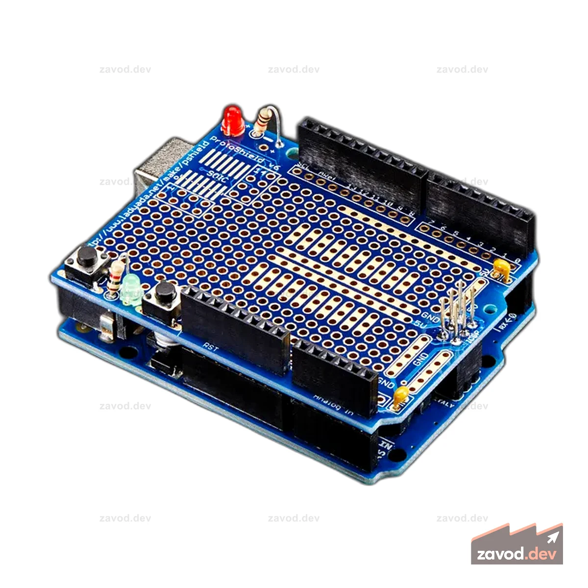 Adafruit Proto Shield для комплекта Arduino — штабелируемая версия R3