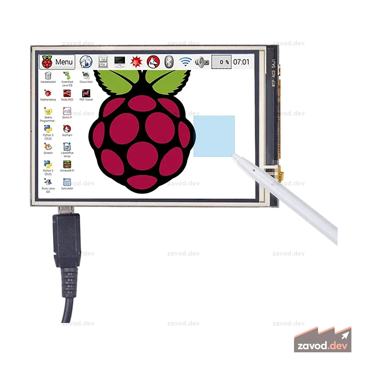 SunFounder 3,5-дюймовый TFT ЖК-дисплей с сенсорным экраном 480x320 для Raspberry Pi 5/4/3B + Pironman 5/5-Max