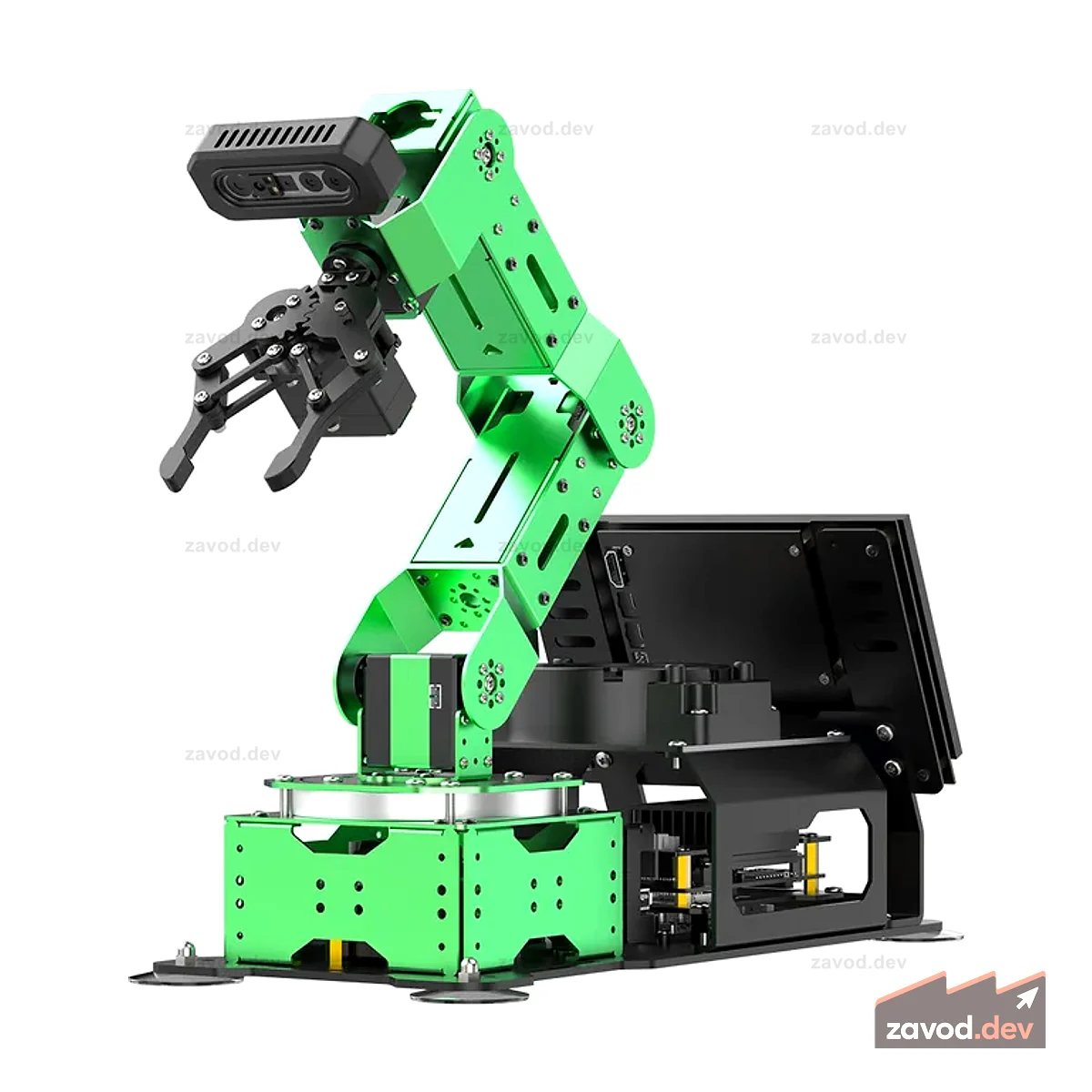Hiwonder JetArm ROS1/ROS2 Робот-манипулятор 3D Vision с мультимодальной моделью искусственного интеллекта (ChatGPT), голосовым взаимодействием с искусственным интеллектом, распознаванием, отслеживанием и сортировкой изображений
