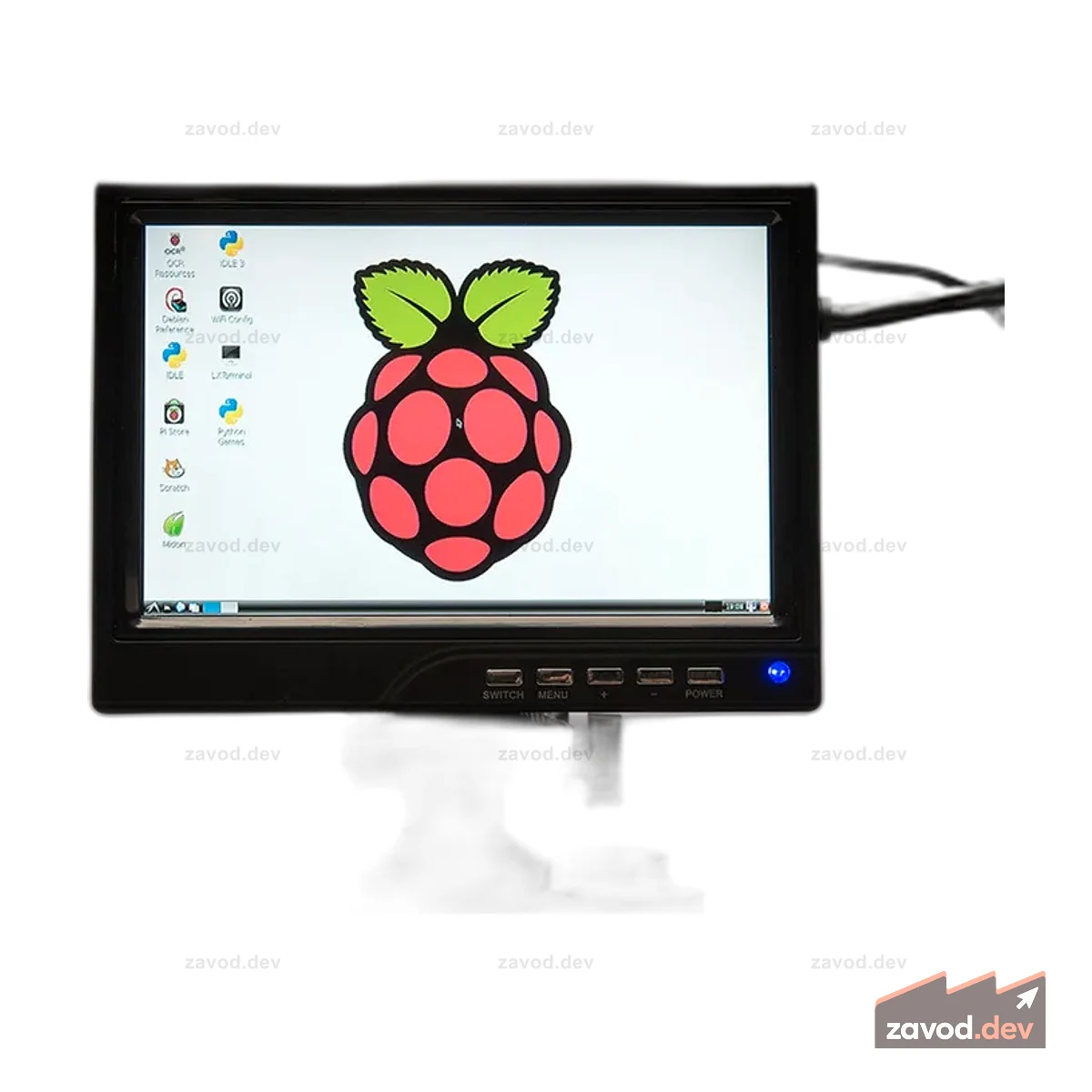 7 Дисплей 1280x800 (720p) IPS + Динамики - HDMI/VGA/NTSC/PAL