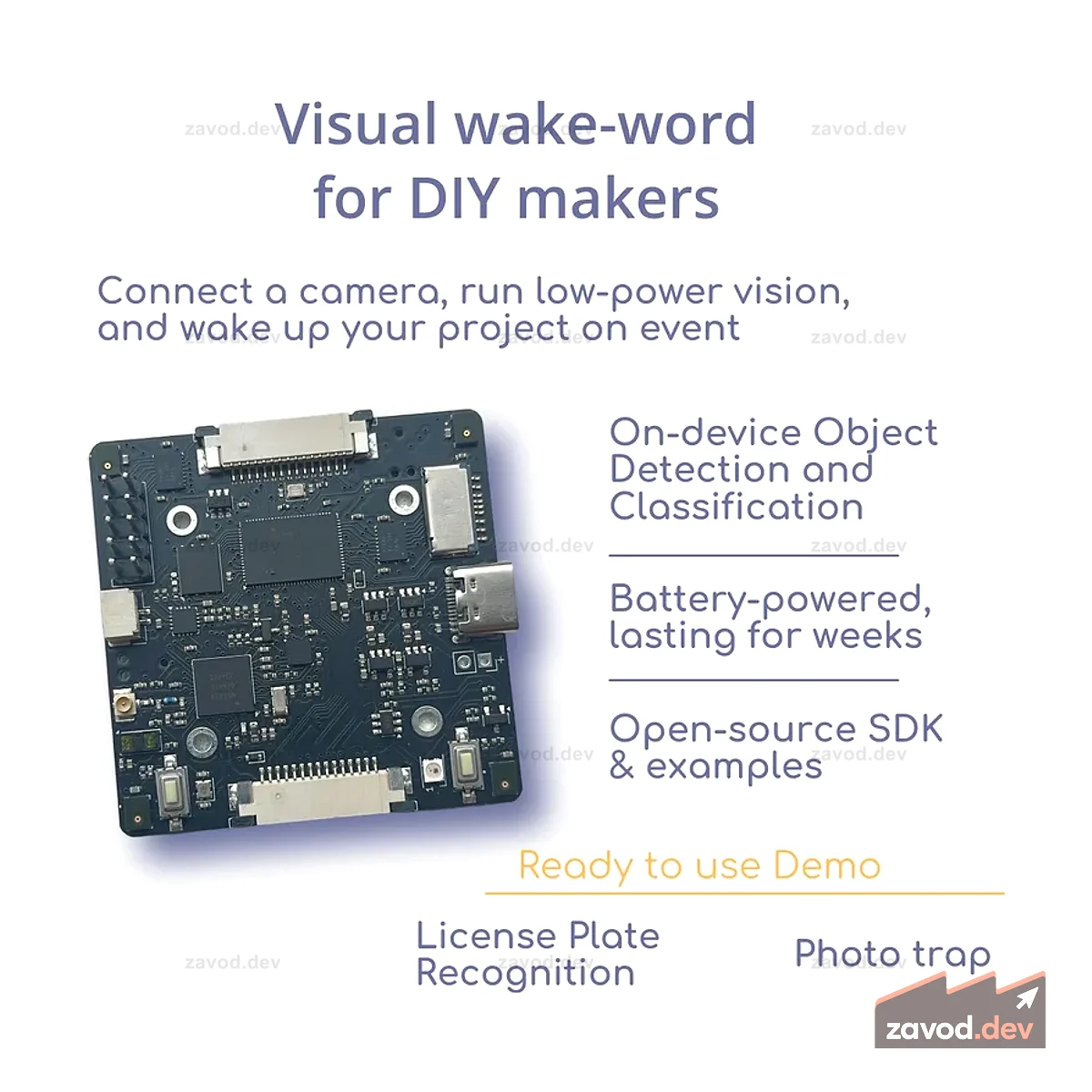 Модуль Edge AI Vision (Himax HX6538)