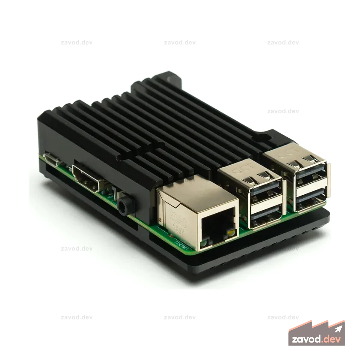 Корпус Raspberry Pi 3 из алюминиевого сплава с охлаждающим радиатором