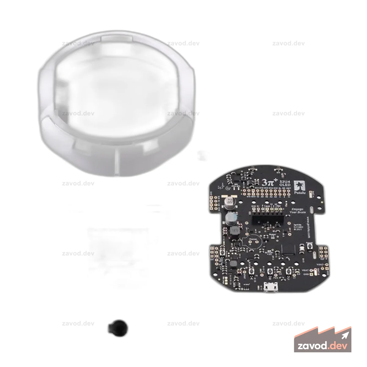 Комплект робота 3pi+ 32U4 OLED с двигателями 30:1 MP