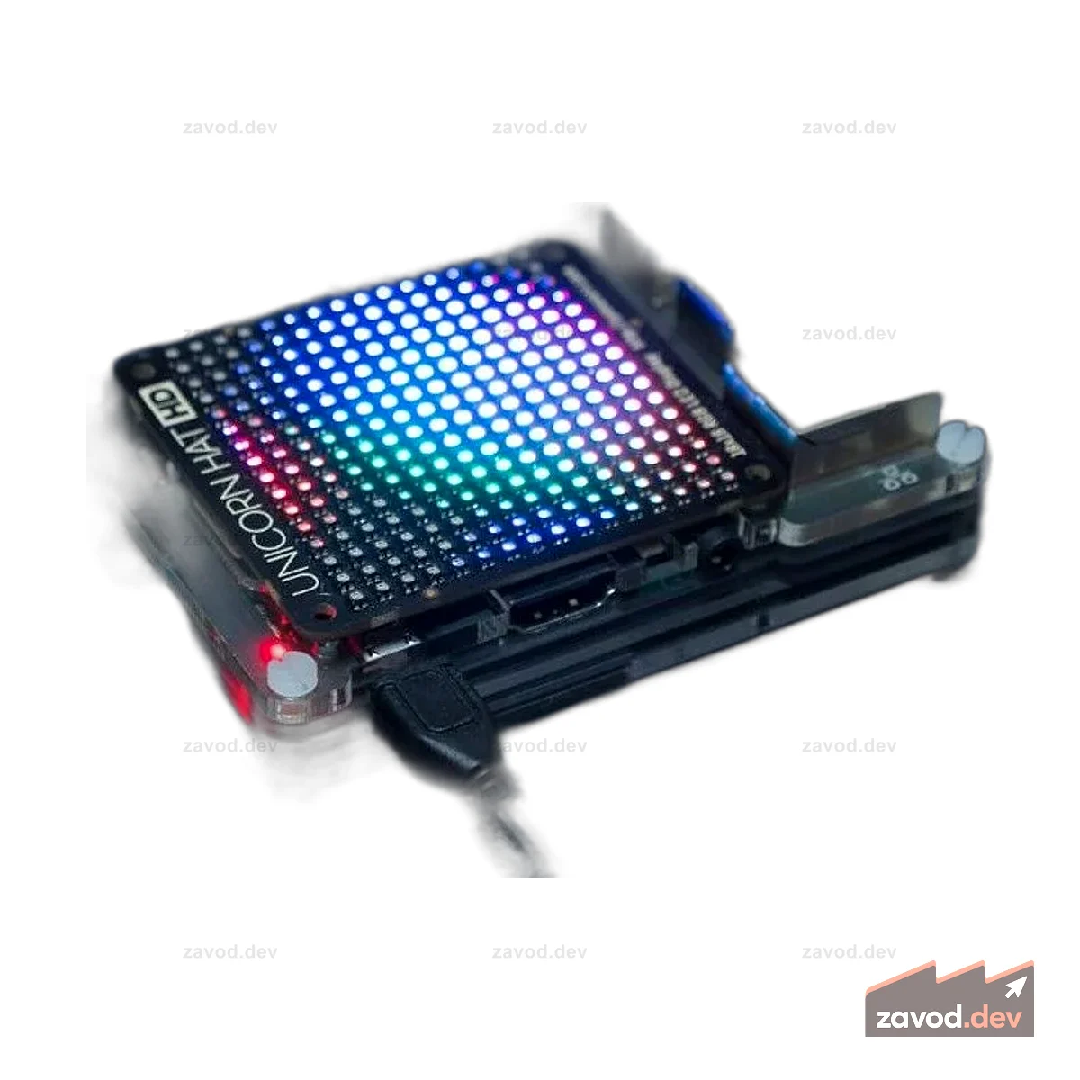 Pimoroni Unicorn HAT HD — 256 светодиодных пикселей RGB в матрице 16x16
