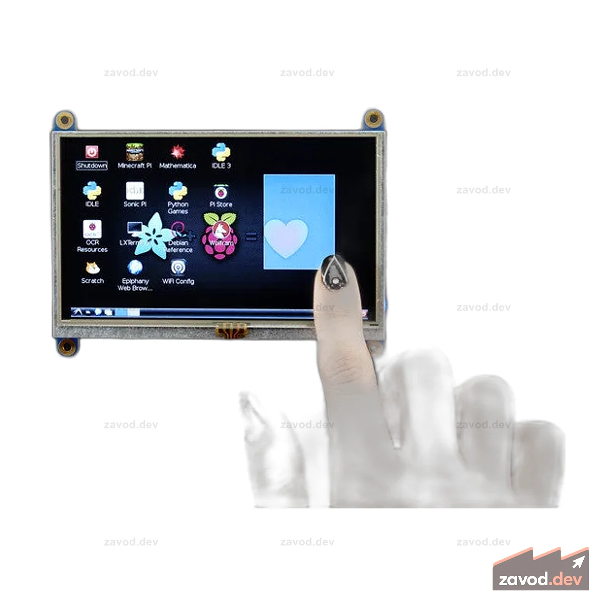 Рюкзак с дисплеем 5 дюймов, 800x480 и HDMI - с сенсорным экраном