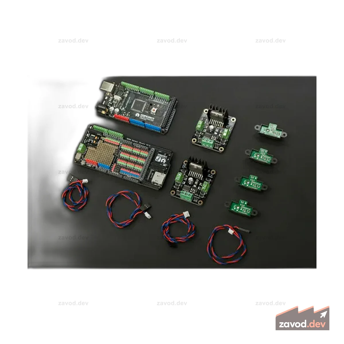 Gravity: Мега-комплект DFRduino для 4-моторного робота