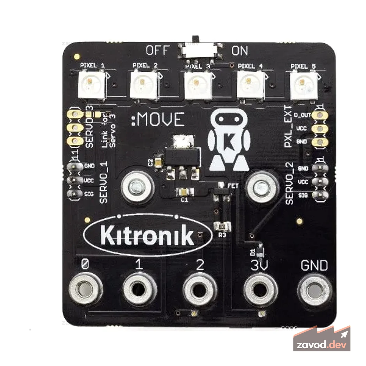 Плата Kitronik Servo:Lite для :MOVE mini