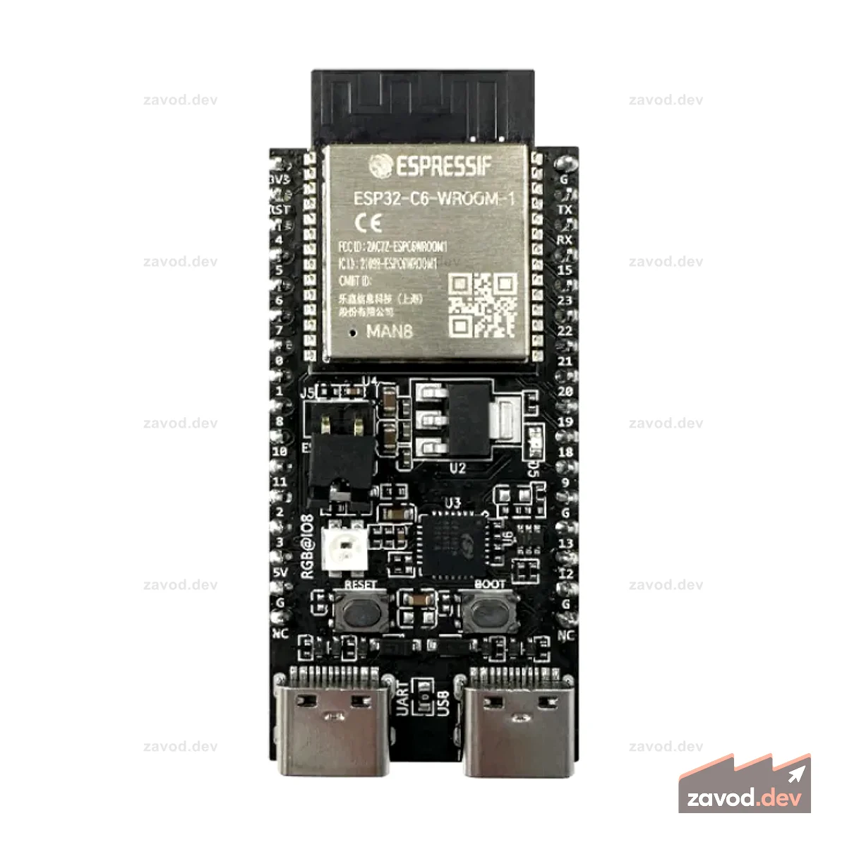 Плата разработки Espressif ESP32-C6-DevKitC-1-N8