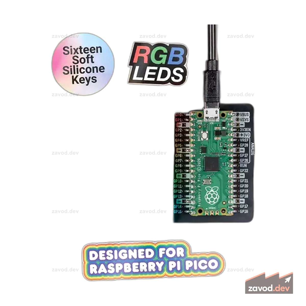 Основание клавиатуры Pico RGB