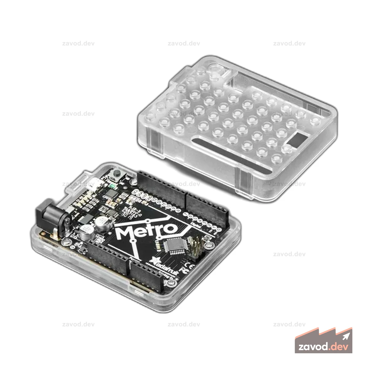 Пластиковый полупрозрачный корпус для Metro или Arduino — совместимый с LEGO