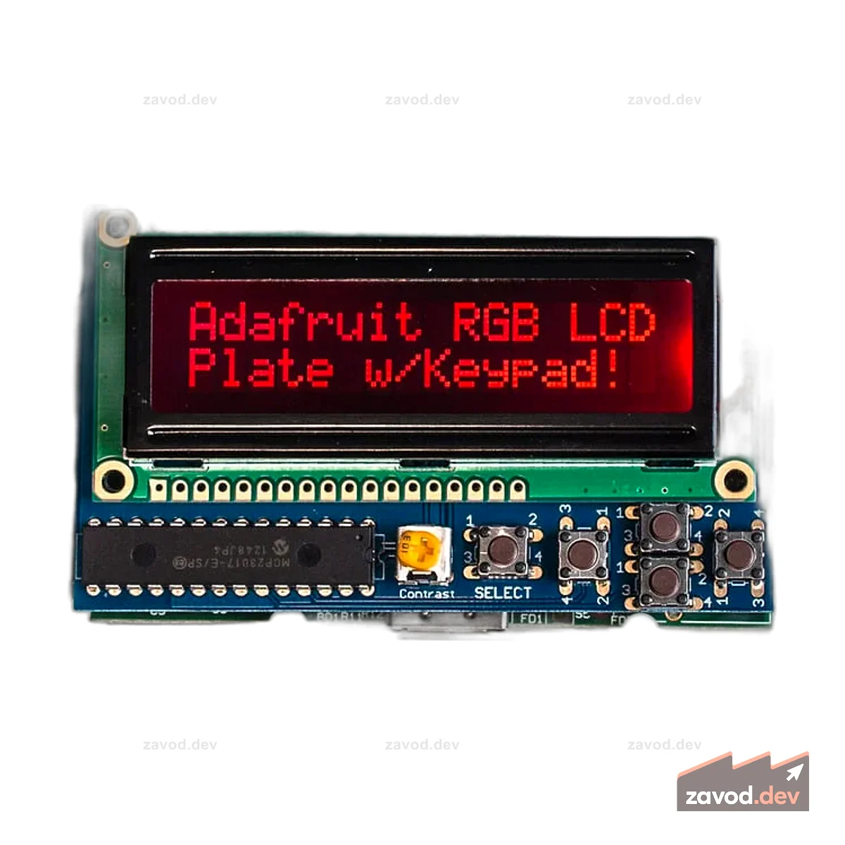 Комплект Adafruit RGB Negative 16x2 с ЖК-экраном и клавиатурой для Raspberry Pi