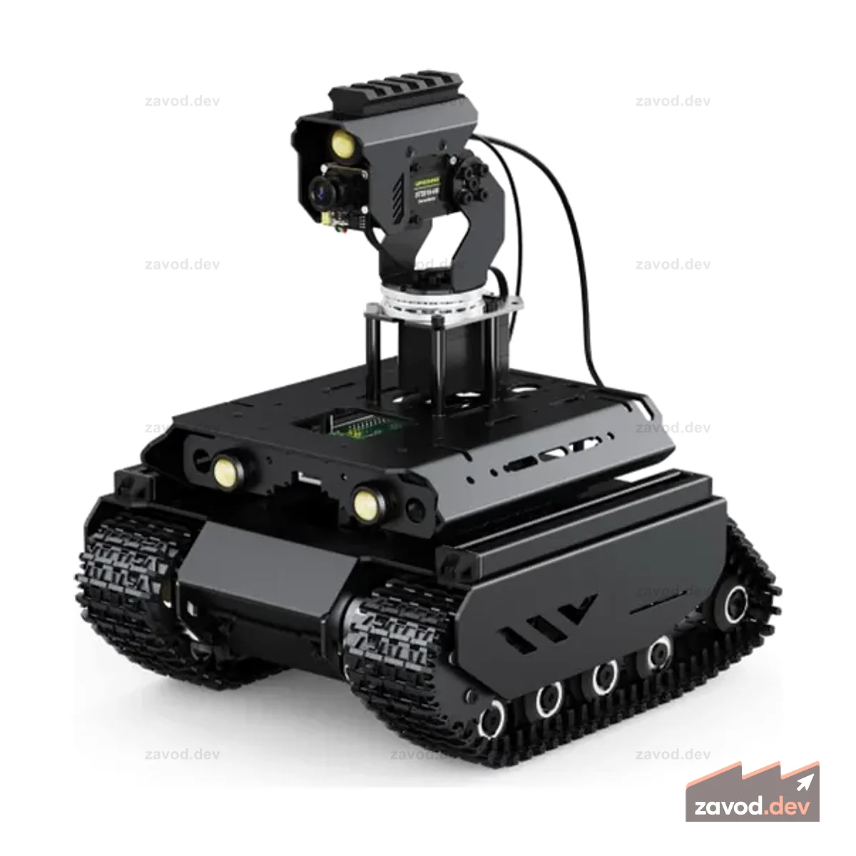 Waveshare UGV Beast — шасси внедорожного робота с искусственным интеллектом и открытым исходным кодом, Raspberry Pi 4B и Pan Tilt — PT PI4B