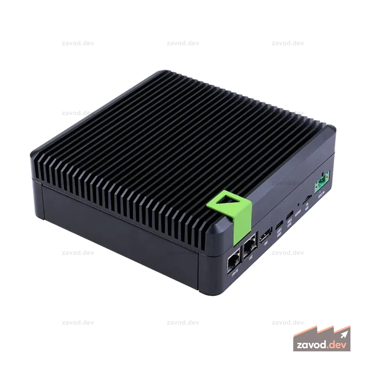 reComputer Industrial J2011 - Безвентиляторное устройство Edge AI с модулем Jetson Xavier NX 8 ГБ, алюминиевый корпус с пассивным охлаждением, 2xRJ45 GbE, 1xRS232/RS-422/RS-485, 4xDI/DO, 1xCAN, 3xUSB3.2, предустановленная система JetPack
