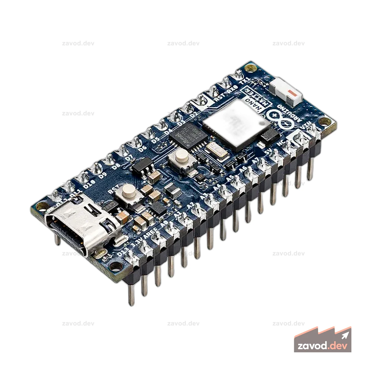 Официальный Arduino Nano Matter с разъемами - ABX00137