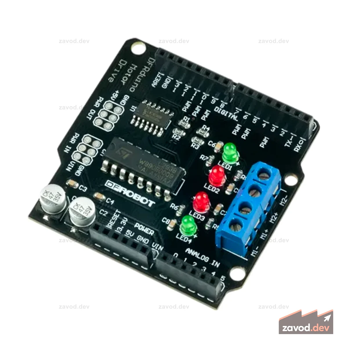 Управление двумя двигателями постоянного тока с помощью экрана L293 Arduino: ШИМ-управление