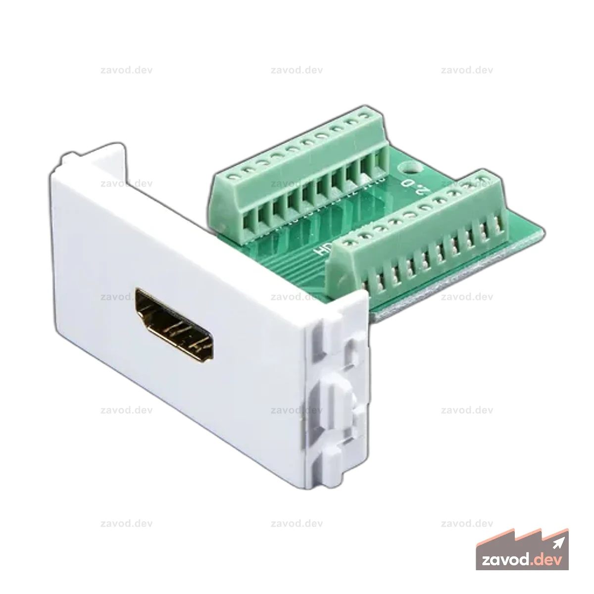 Разъем HDMI для монтажа на панели с выемкой клеммного блока