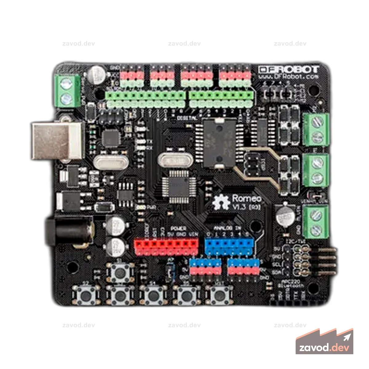 Romeo - плата управления роботом с драйвером двигателя (совместима с Arduino)