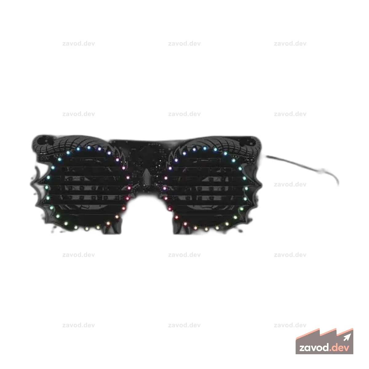 Передняя панель светодиодных очков Adafruit — 116 светодиодов RGB с драйвером I2C