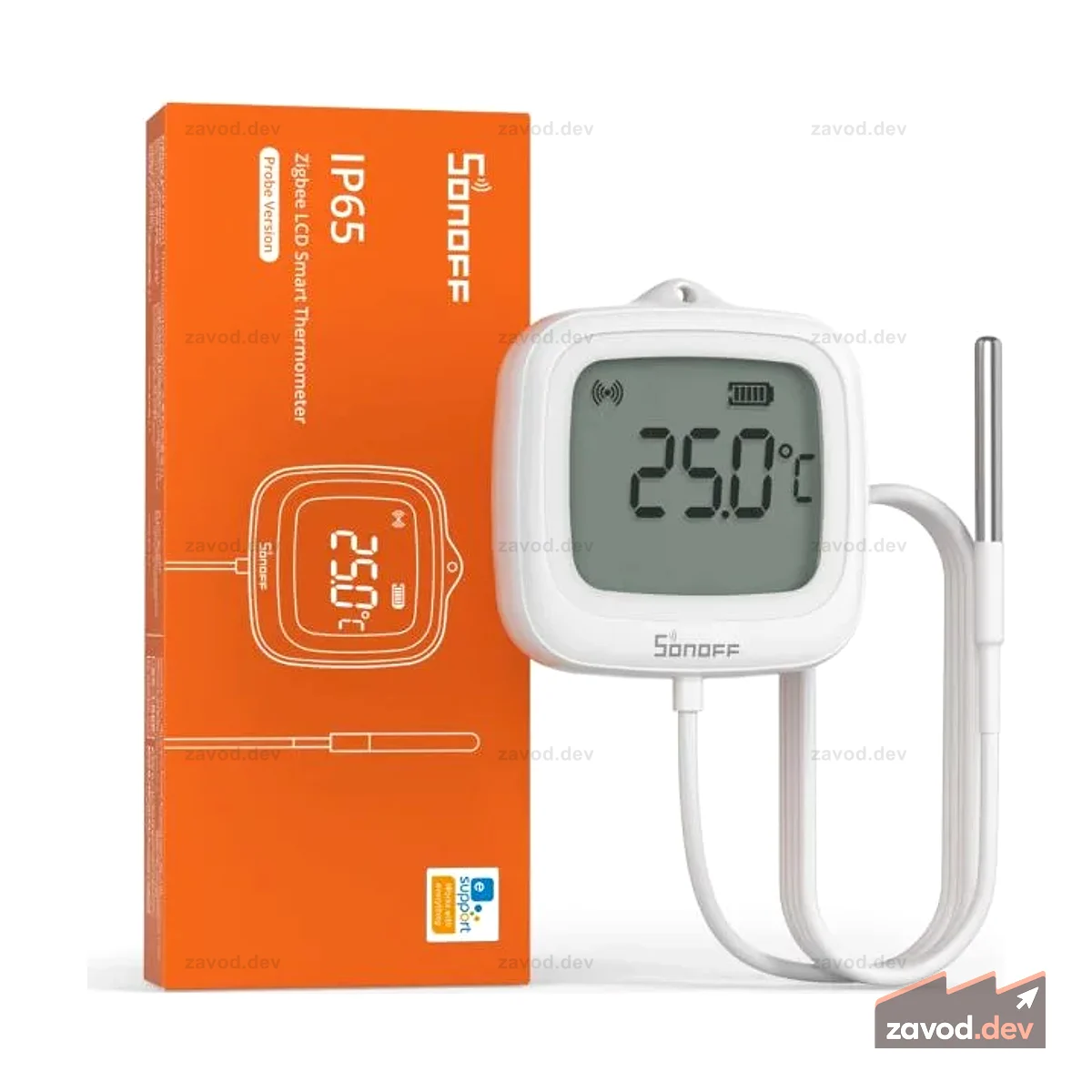 SONOFF SNZB-02LD IP65 Zigbee ЖК-умный термометр (версия с зондом)