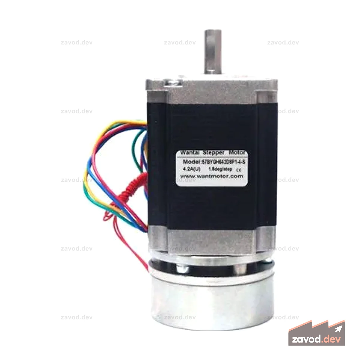 Шаговый двигатель Wantai с тормозом Nema 23 18 кг-см | 57BYGH642D8P1-4-С