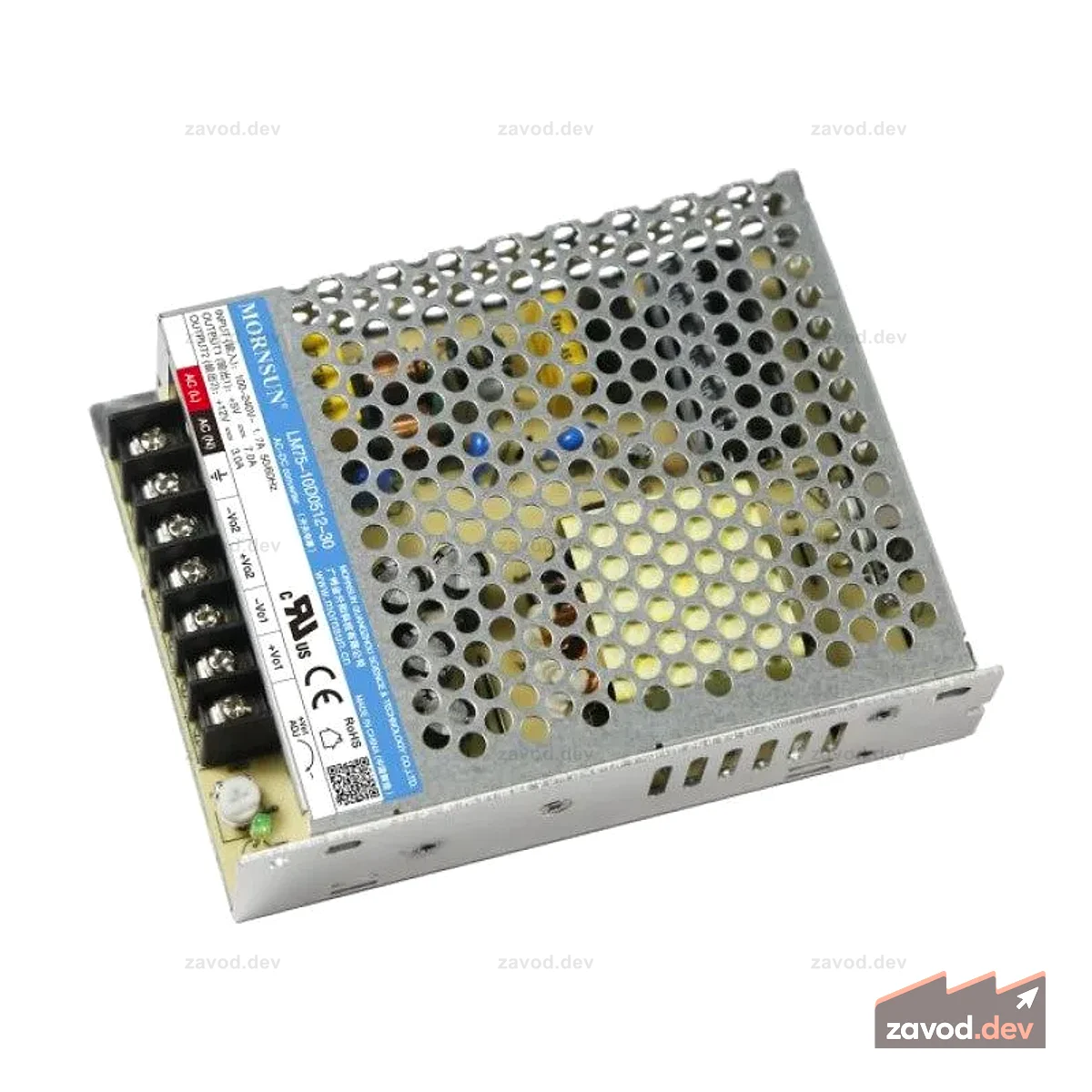Mornsun LM75-10D0524-20 Закрытый импульсный источник питания переменного/постоянного тока, 75 Вт