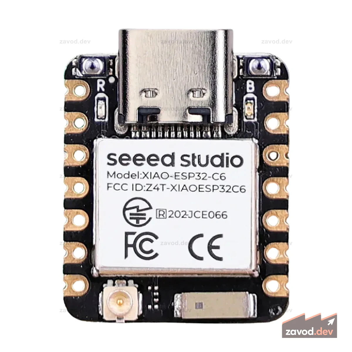 Плата разработки Seeed Studio XIAO ESP32-C6 с поддержкой Wi-Fi 6, BLE 5.0, Zigbee и Thread