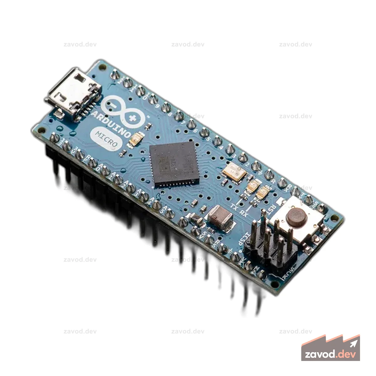 Arduino Micro с разъемами — 5 В, 16 МГц — (ATmega32u4 — в сборе)