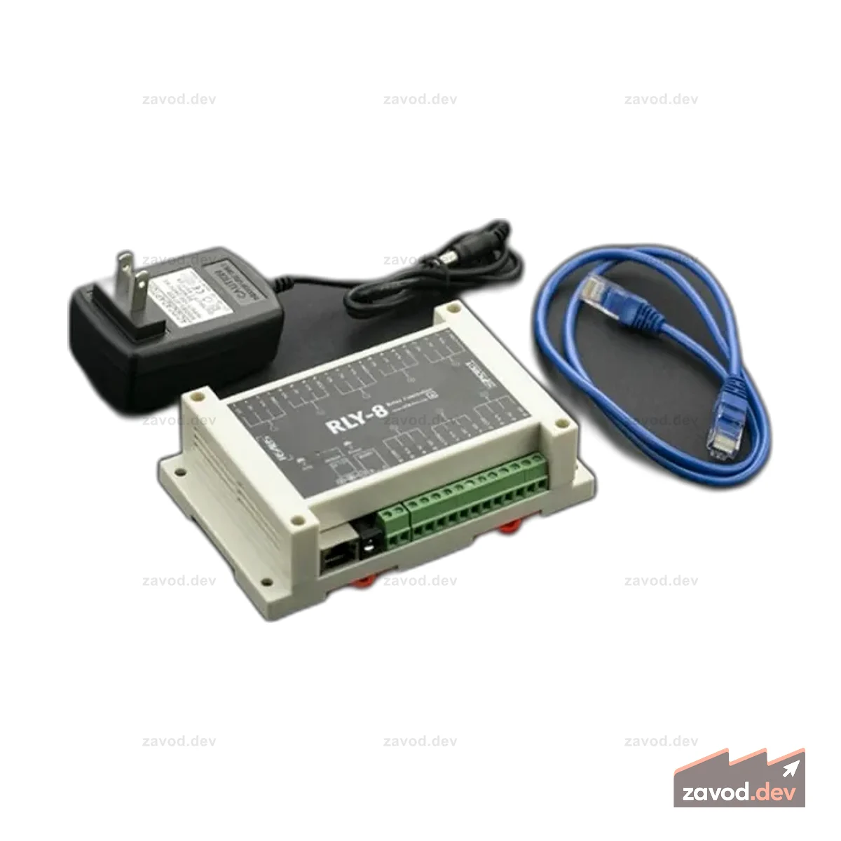 8-канальный релейный контроллер IoT Ethernet (поддержка PoE и RS485)