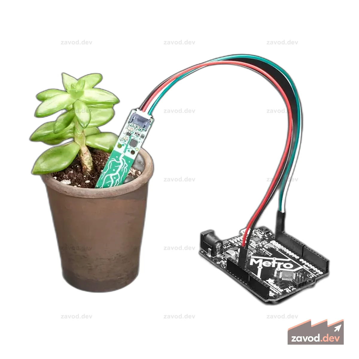 Датчик почвы Adafruit STEMMA - емкостный датчик влажности I2C JST PH 2 мм