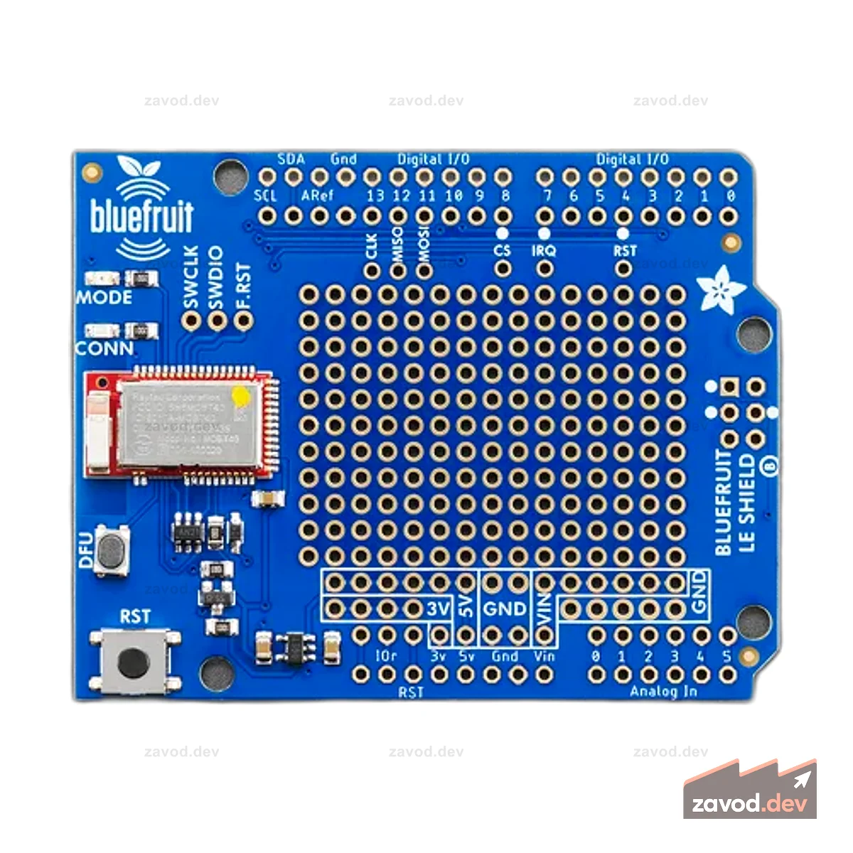 Adafruit Bluefruit LE Shield — Bluetooth® LE для Arduino
