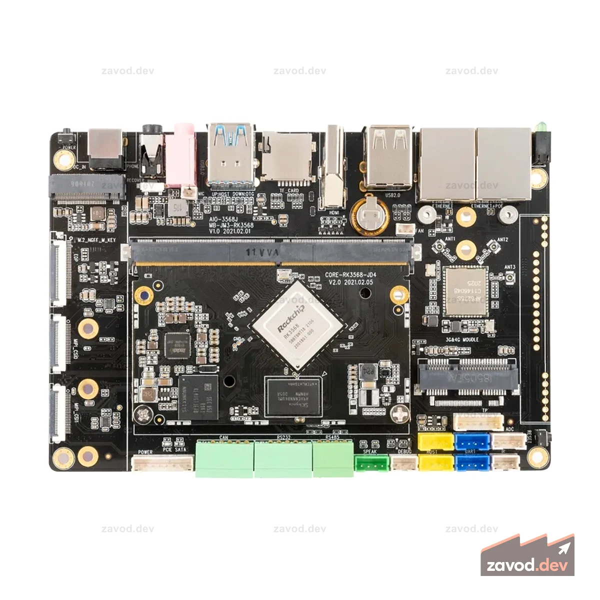 AIO-3568J Четырехъядерная материнская плата ARM AI