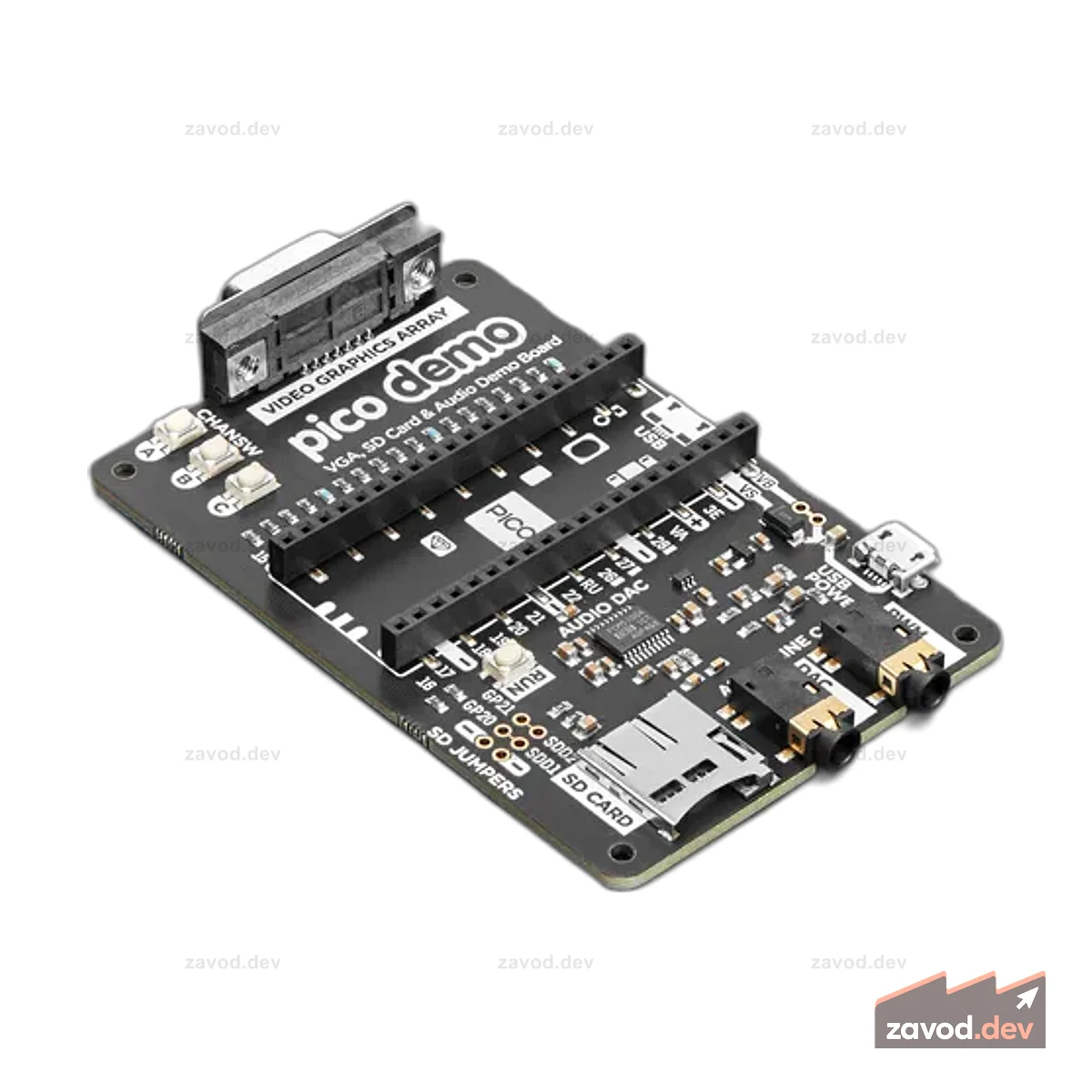 Демо-база Pimoroni Pico VGA — мультимедийная плата VGA RP2040