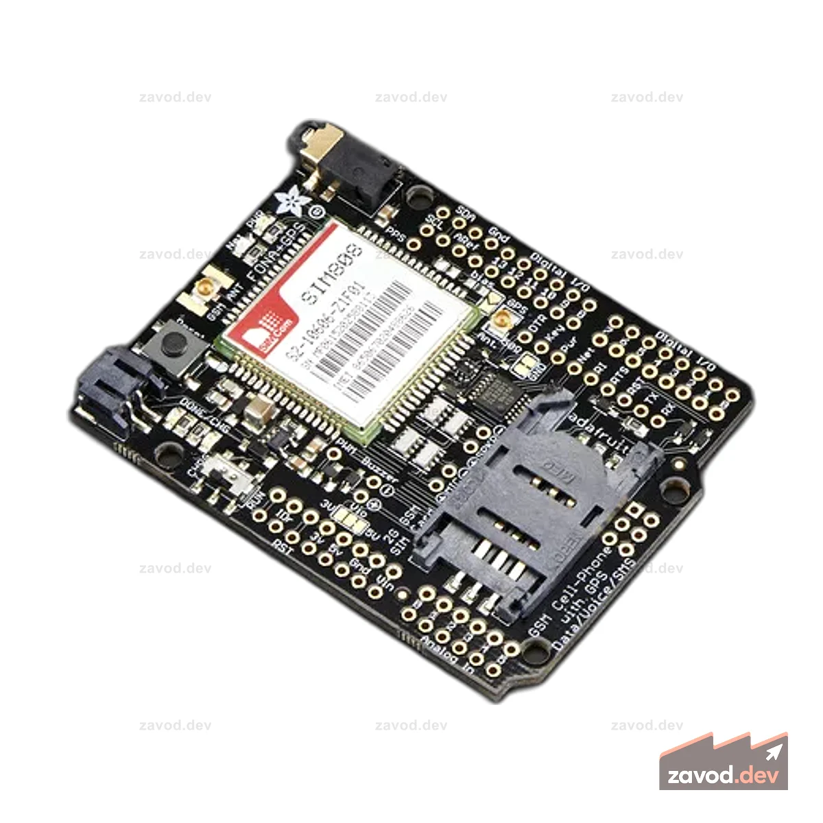 Adafruit FONA 808 Shield - Мини сотовая связь GSM + GPS для Arduino