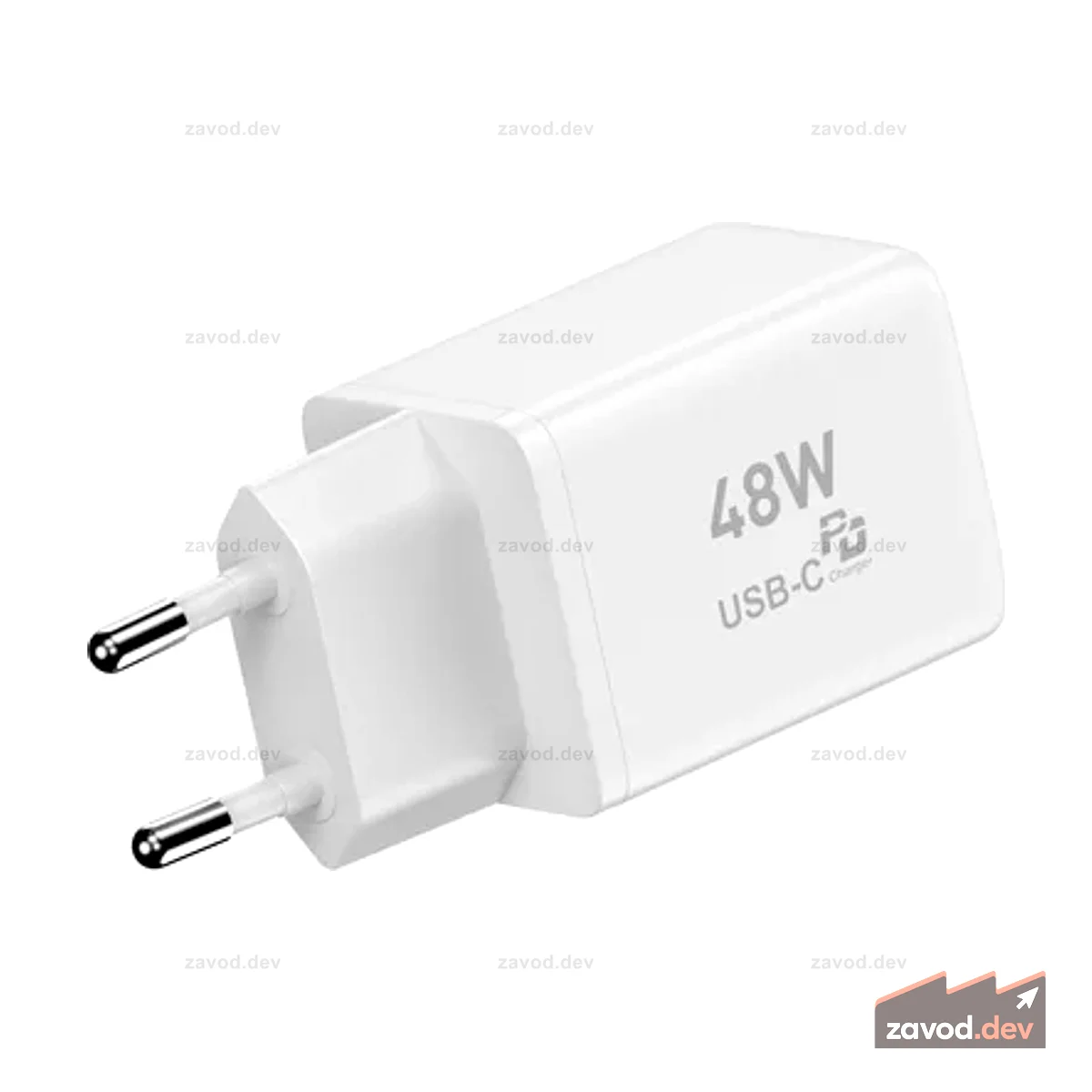 Блок питания GaN PD 48 Вт с двойным разъемом USB-C