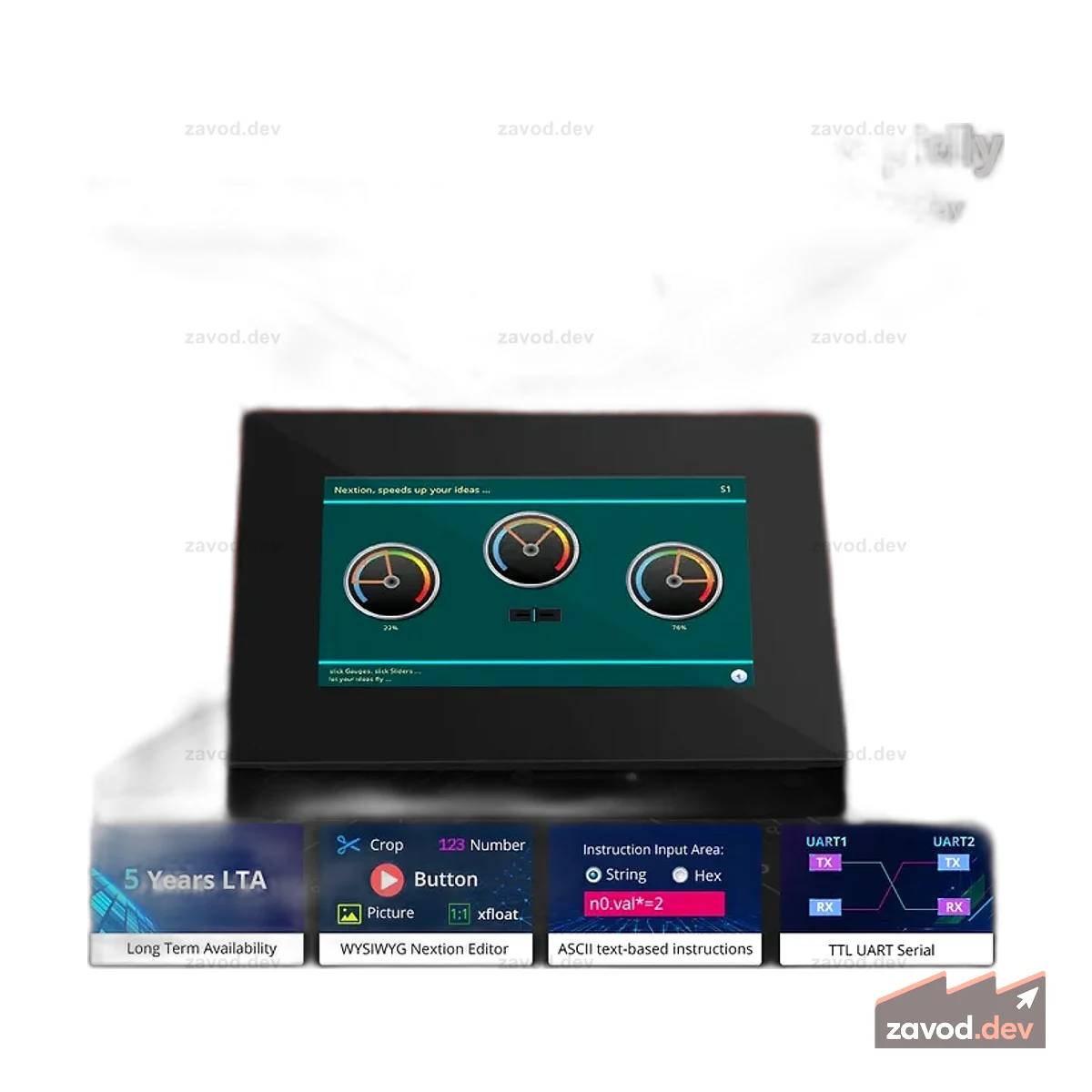 Nextion NX4827P043-011R-Y 4,3-дюймовый сенсорный дисплей HMI (IPS) с Gehäuse