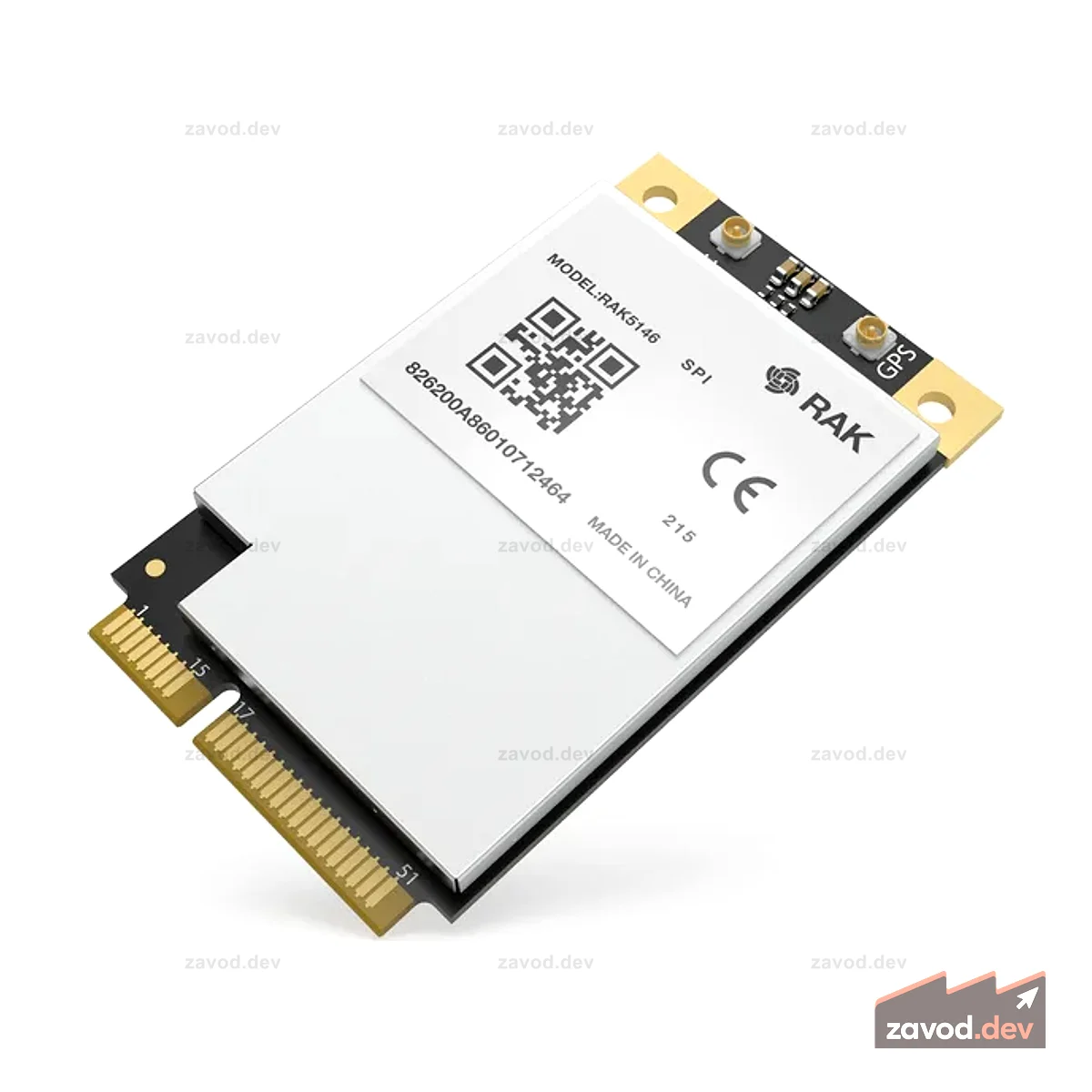 Модуль концентратора шлюза RAK5146 для LoRaWAN, SX1303 LoRa Core (SPI или USB, GPS, LBT)